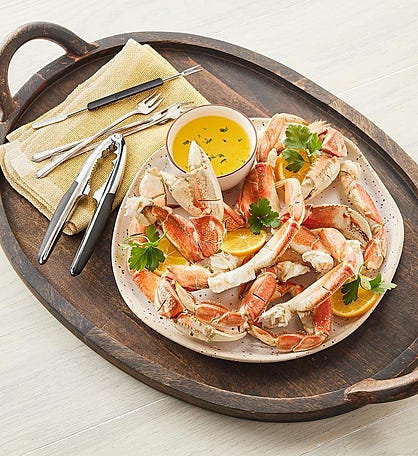Wild Dungeness Crab Legs - cooked & scored